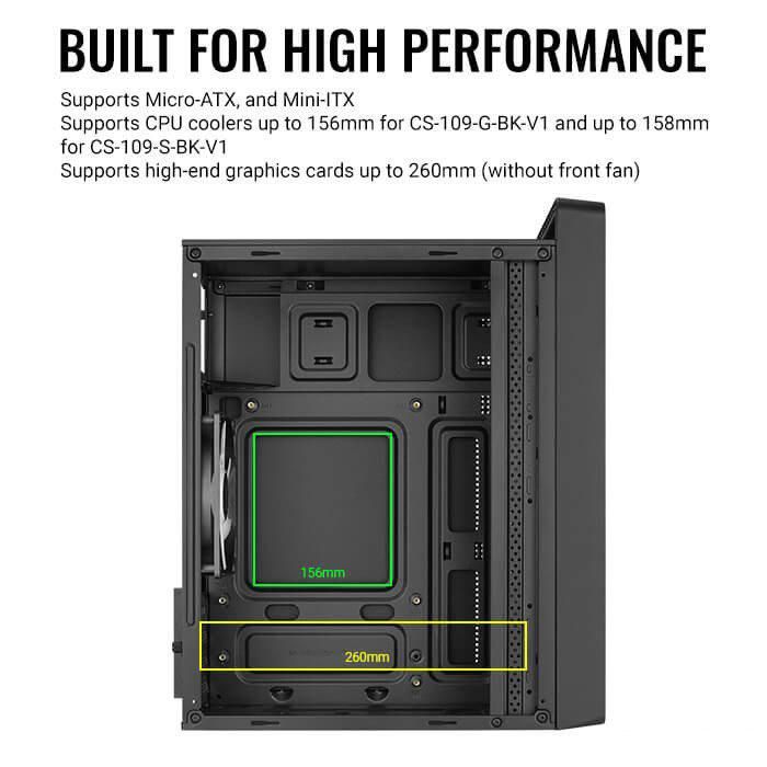 Корпус AeroCool CS-109-S-BK-v1