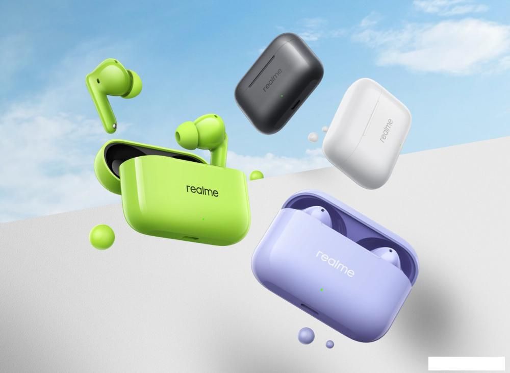 Наушники Realme Buds T200 (белый)