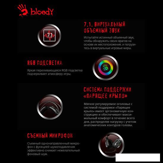 Наушники A4Tech Bloody G575 (серый)