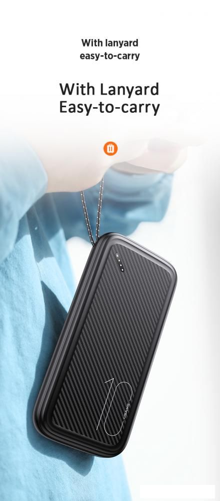 Внешний аккумулятор Usams US-CD150 PB56 10000mAh (черный)