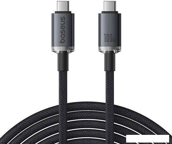 Кабель Baseus Crystal Shine USB3.2 Full-Featured Fast-Charging 100W USB Type-C - USB Type-C (1.5 м, черный)