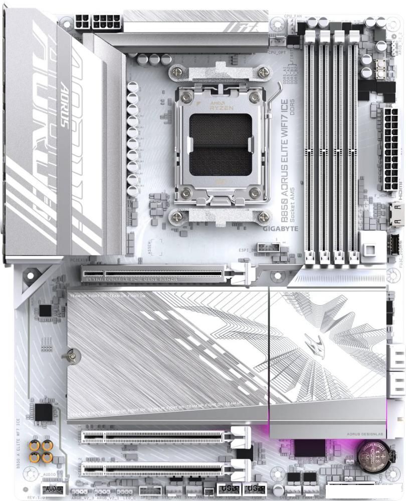 Материнская плата Gigabyte B850 Aorus Elite WiFi7 Ice (rev. 1.0)