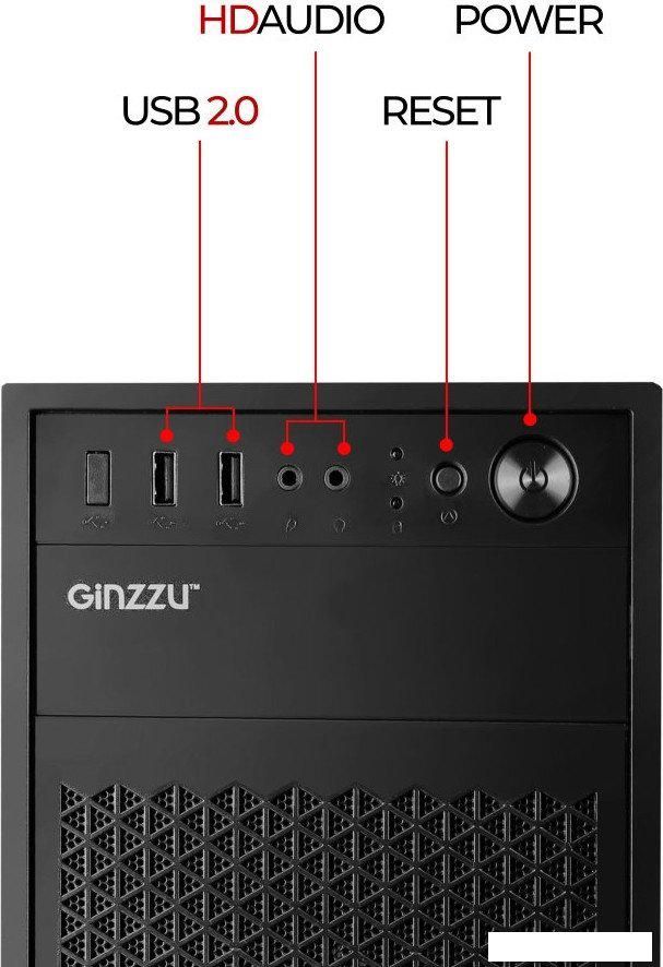 Корпус Ginzzu A400