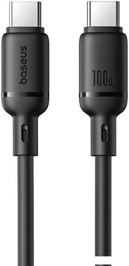 Кабель Baseus Silky Series Fast Charging Cable 100W USB Type-C - USB Type-C (2 м, черный)