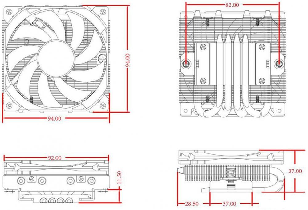 Кулер для процессора ID-Cooling IS-37-XT Black