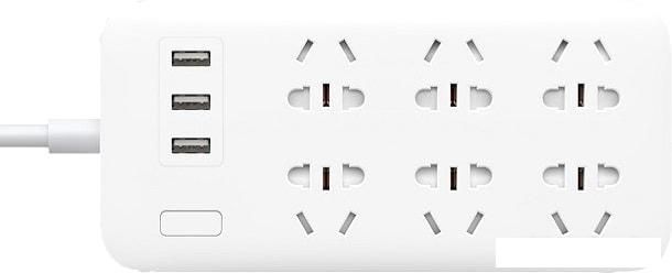 Удлинитель Xiaomi Mi Power Strip 6 (3 USB, белый, китайская версия)