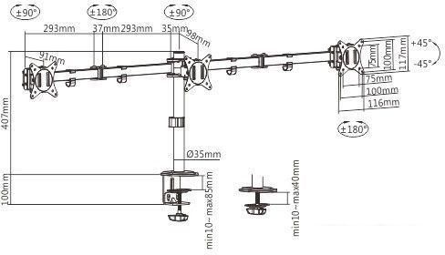 Кронштейн Gembird MA-D3-01