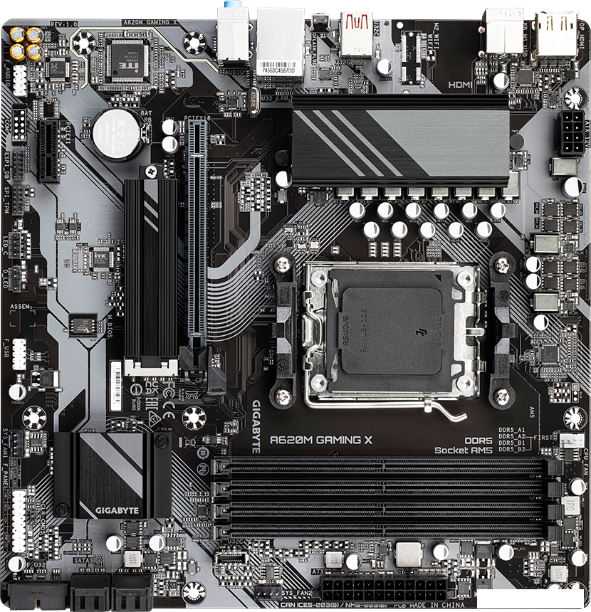 Материнская плата Gigabyte A620M Gaming X (rev. 1.0)
