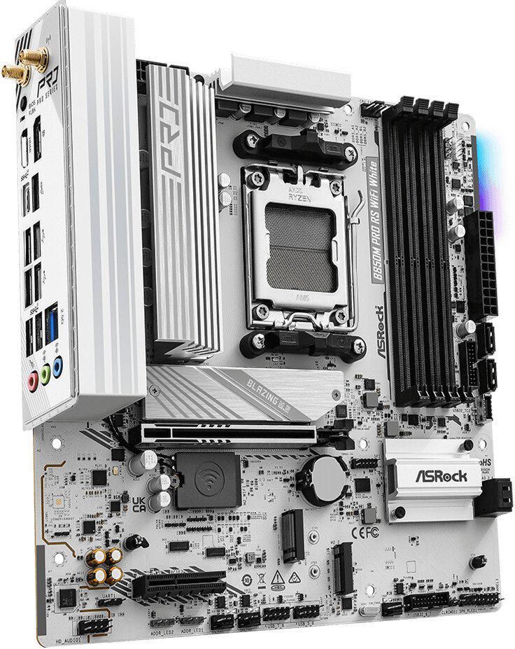 Материнская плата ASRock B850M Pro RS WiFi White
