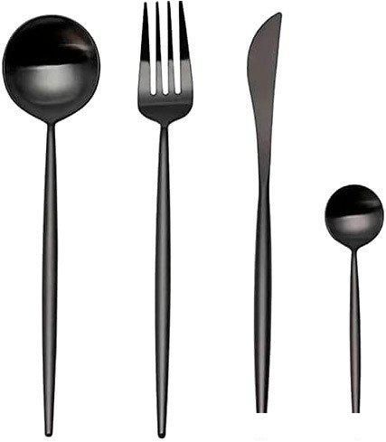 Набор столовых приборов Maison Maxx Stainless Steel Set (черный)