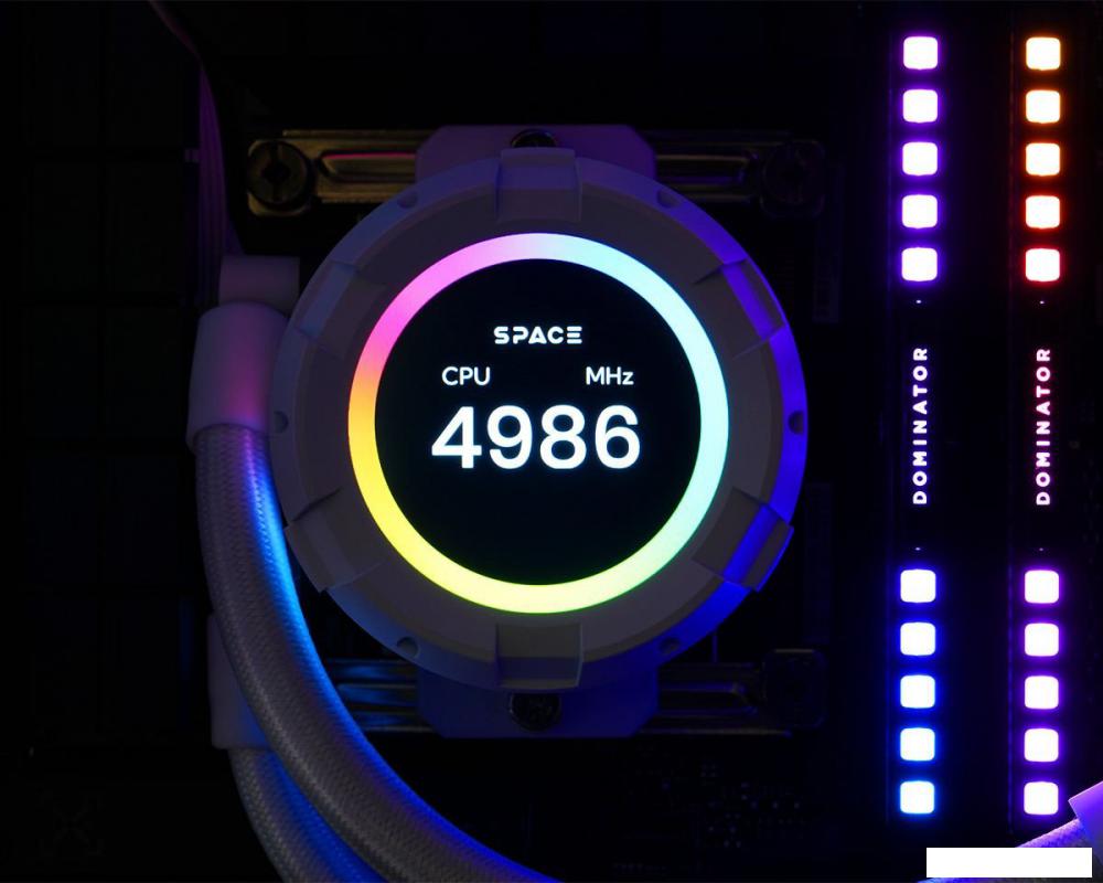 Жидкостное охлаждение для процессора ID-Cooling Space SL360 XE WHITE