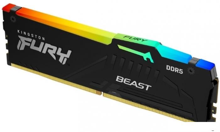 Оперативная память Kingston FURY Beast RGB 16ГБ DDR5 6400 МГц KF564C32BBEA-16