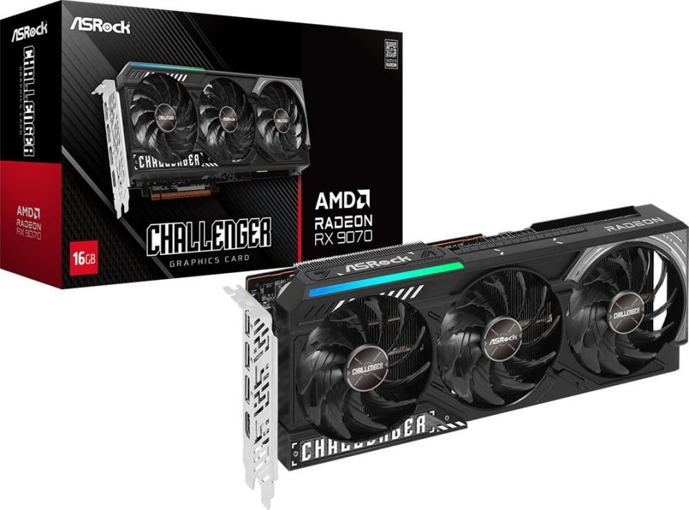 Видеокарта ASRock AMD Radeon RX 9070 Challenger 16GB RX9070 CL 16G