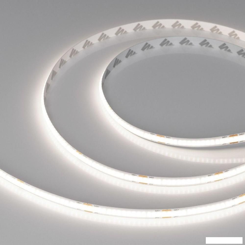 Светодиодная лента COB Arlight 8W/m 320LED/m CSPSMD холодный белый 5M COB-X320-8mm 24V White6000 039020