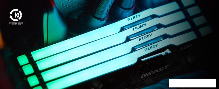 Оперативная память Kingston FURY Beast RGB 16ГБ DDR5 6400 МГц KF564C32BBEA-16