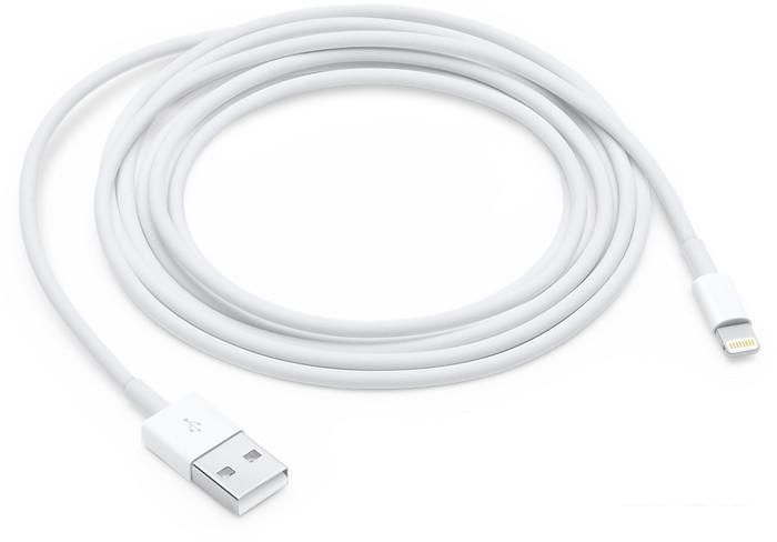 Кабель Apple USB 2.0 Type-A - Lightning (2 м, белый)
