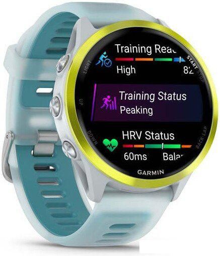Умные часы Garmin Forerunner 570 47 мм (серебристый/желтый)