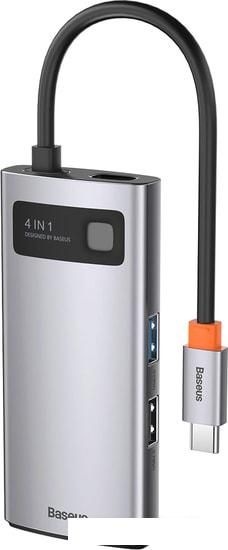 Док-станция Baseus Metal Gleam Series 4 in 1 Multifunctional Type-C CAHUB-CY0G
