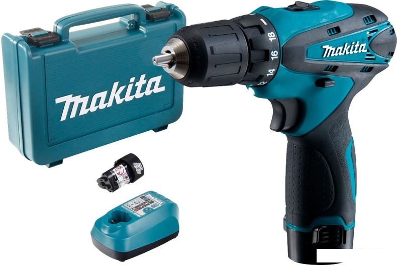 Дрель-шуруповерт Makita DF330DWE (с 2-мя АКБ, кейс)