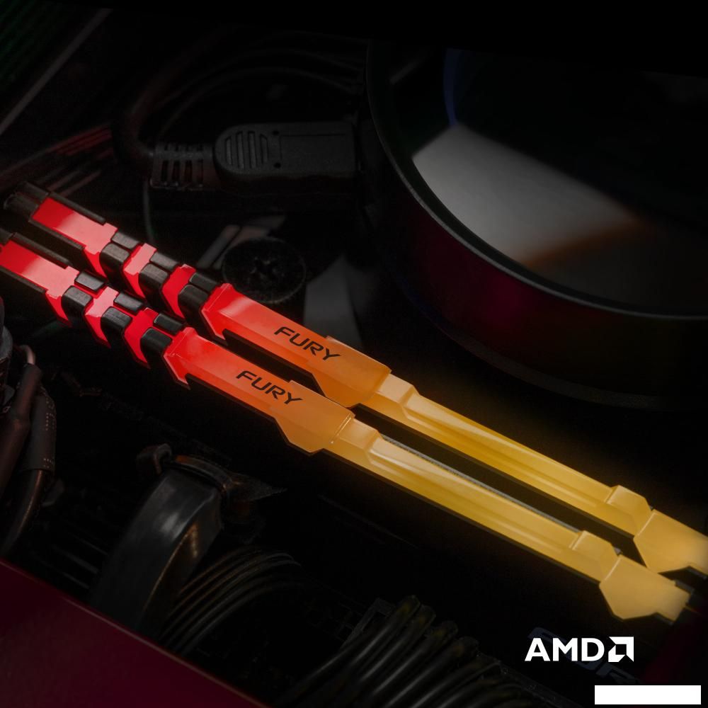 Оперативная память Kingston FURY Beast RGB 2x16ГБ DDR4 3200МГц KF432C16BB12AK2/32