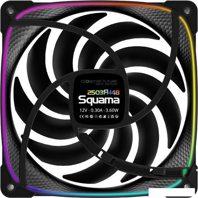 Вентилятор для корпуса Geometric Future Squama 2503R-14 (черный)