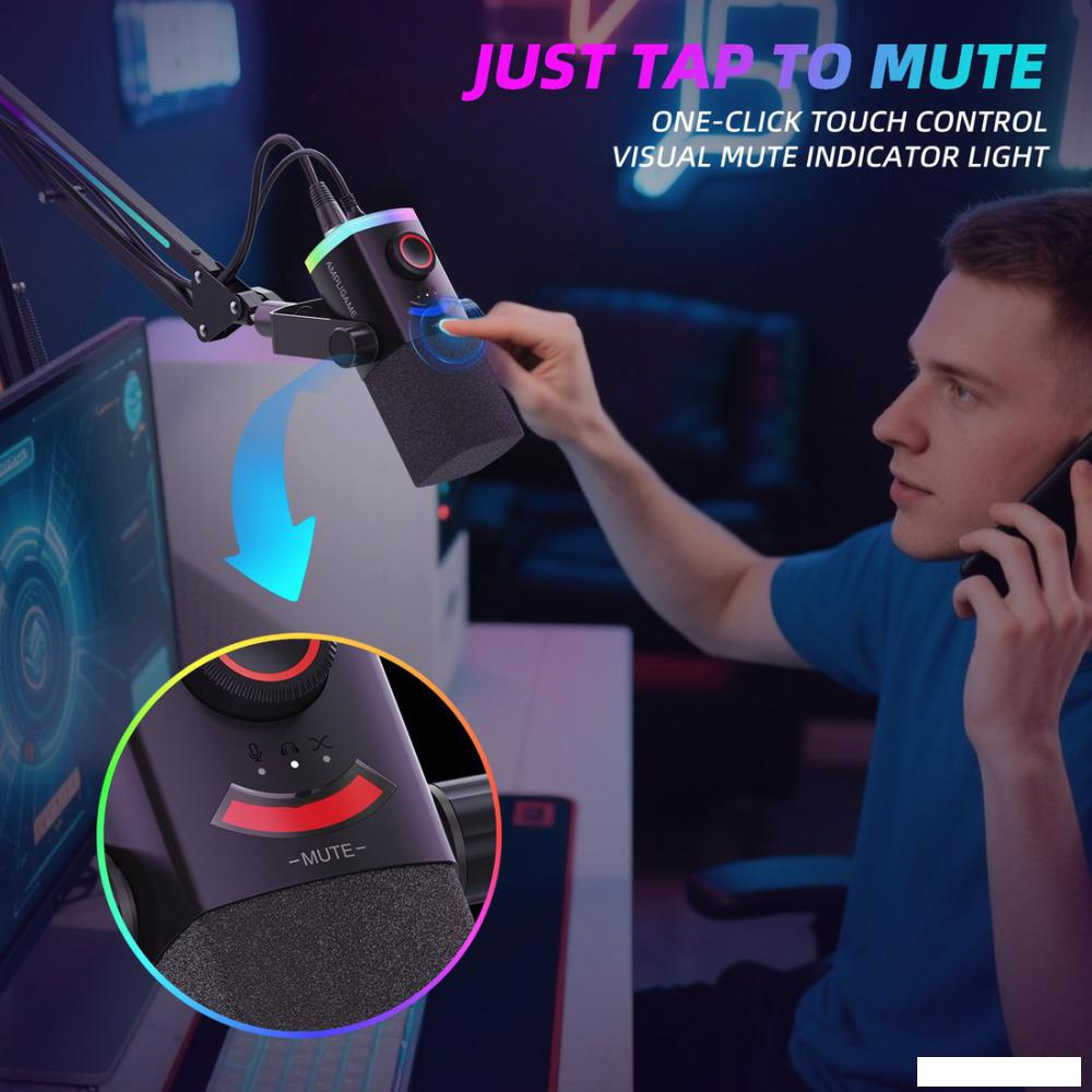 Проводной микрофон FIFINE AM8PROTW (белый)