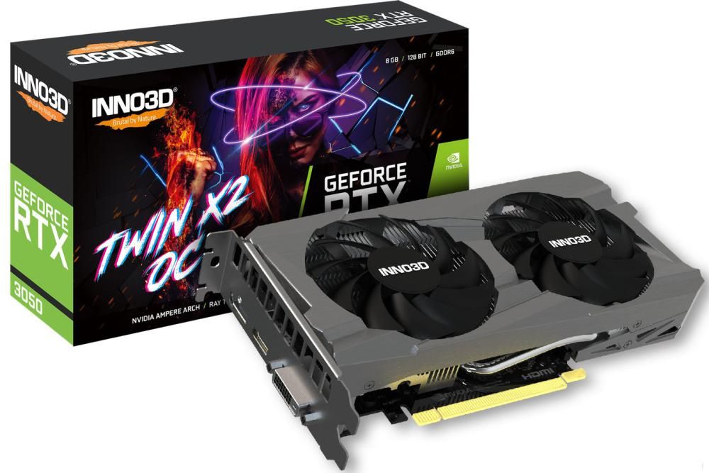 Видеокарта Inno3D GeForce RTX 3050 Twin X2 OC N30502-08D6X-1711VA41