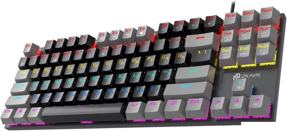 Клавиатура Оклик K600X (черный/серый)