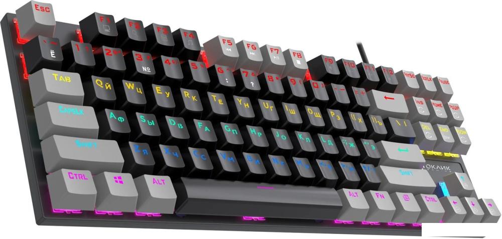 Клавиатура Оклик K600X (черный/серый)