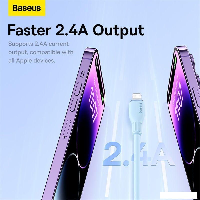 Кабель Baseus Pudding Series USB Type-A - Lightning (2 м, голубой)