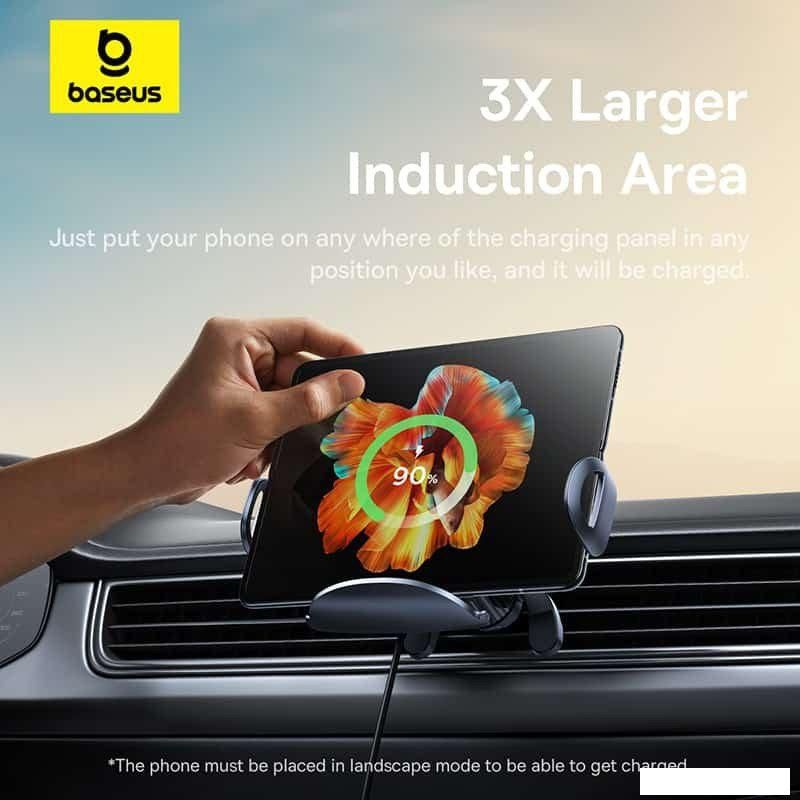 Универсальный держатель Baseus LightChaser Series Triple-Coil Wireless Charging Electric Car Mount C40355901111-00