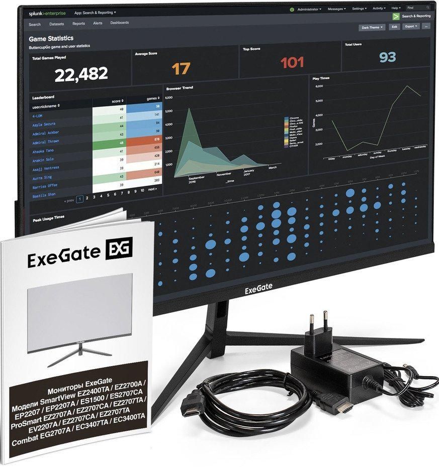 Монитор ExeGate ProSmart EZ2707TA EX297649RUS