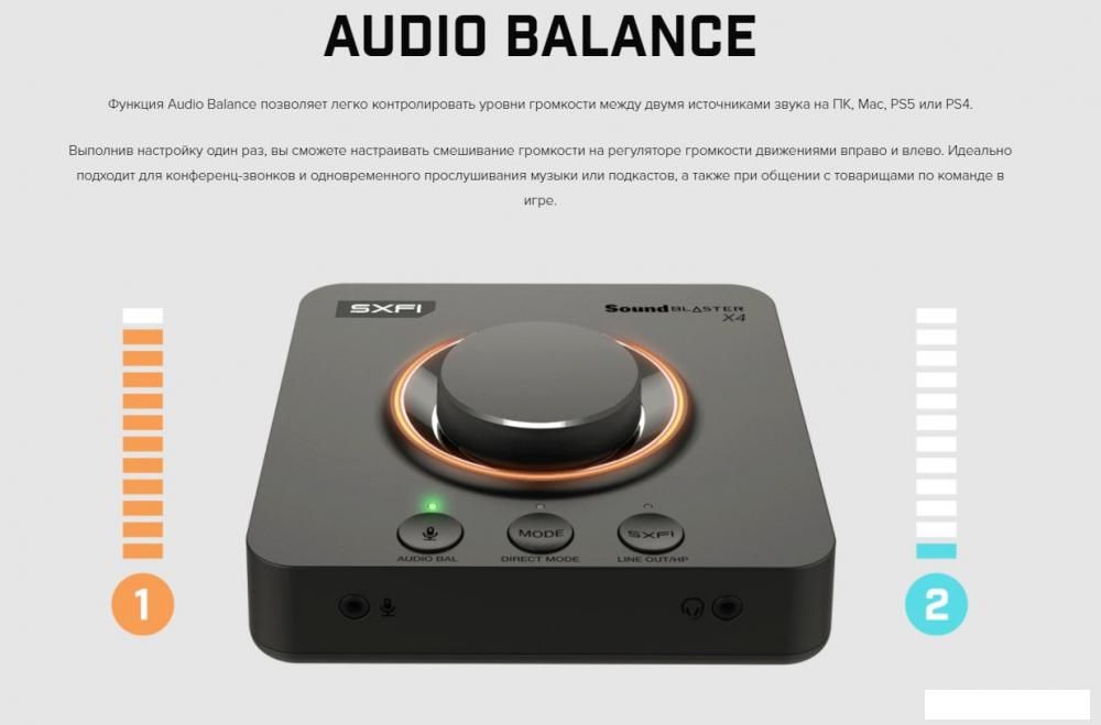 Внешняя звуковая карта Creative Sound Blaster X4