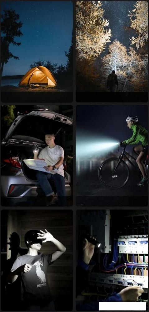 Фонарь NexTool Outdoor Strong Light Small Straight Flashlight (черный)