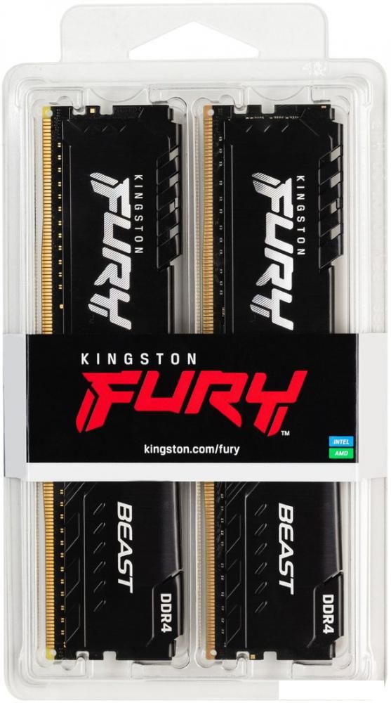 Оперативная память Kingston FURY Beast 2x16GB DDR4 PC4-25600 KF432C16BBK2/32
