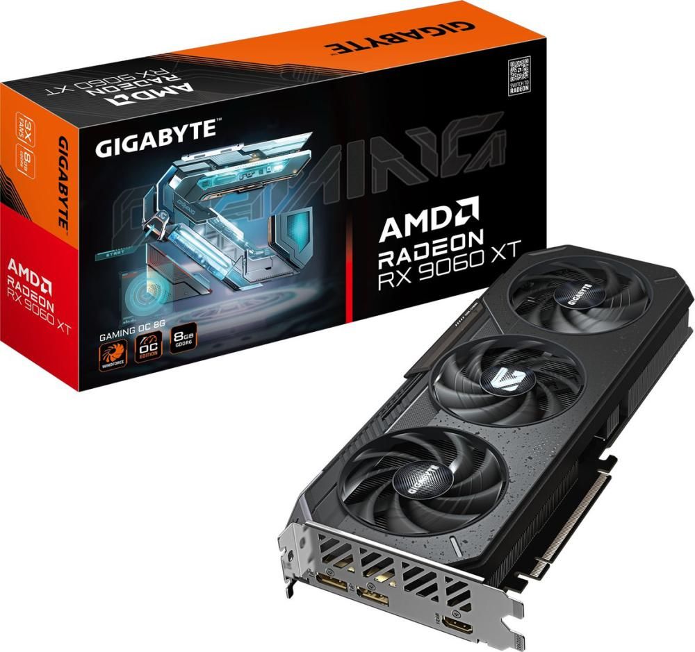 Видеокарта Gigabyte Radeon RX 9060 XT GAMING OC 8G GV-R9060XTGAMING OC-8GD
