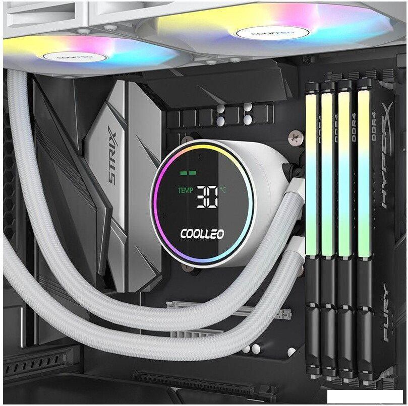 Система жидкостного охлаждения для процессора Coolleo Ice Fairy Dig 240 Lite (белый)