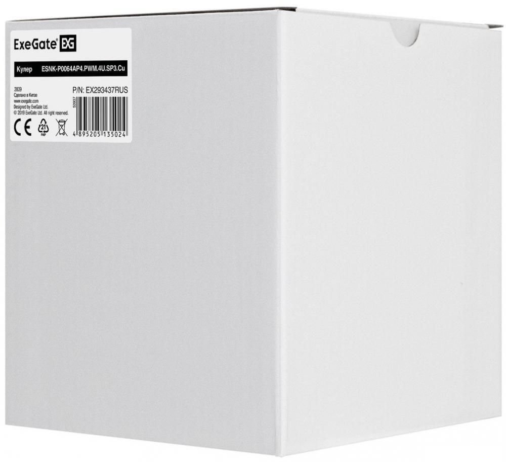 Кулер для процессора ExeGate ESNK-P0064AP4.PWM.4U.SP3.Cu EX293437RUS