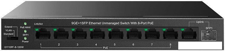 Неуправляемый коммутатор IP-COM G1110PF-8-120W