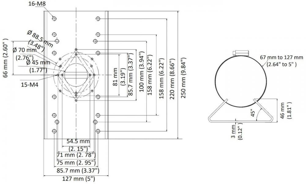 Кронштейн Hikvision DS-1275ZJ-SUS