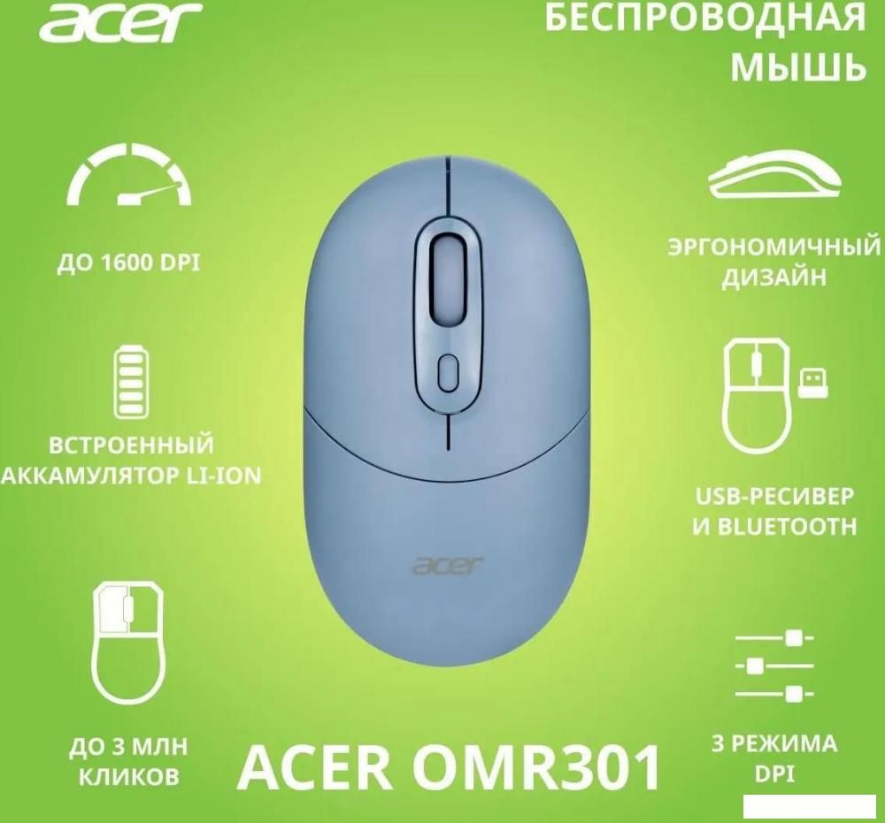 Мышь Acer OMR301 (синий)