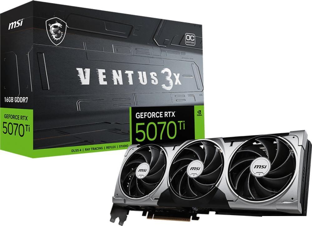 Видеокарта MSI GeForce RTX 5070 Ti 16G Ventus 3X OC