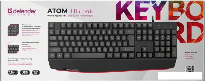 Клавиатура Defender Atom HB-546 (черный)