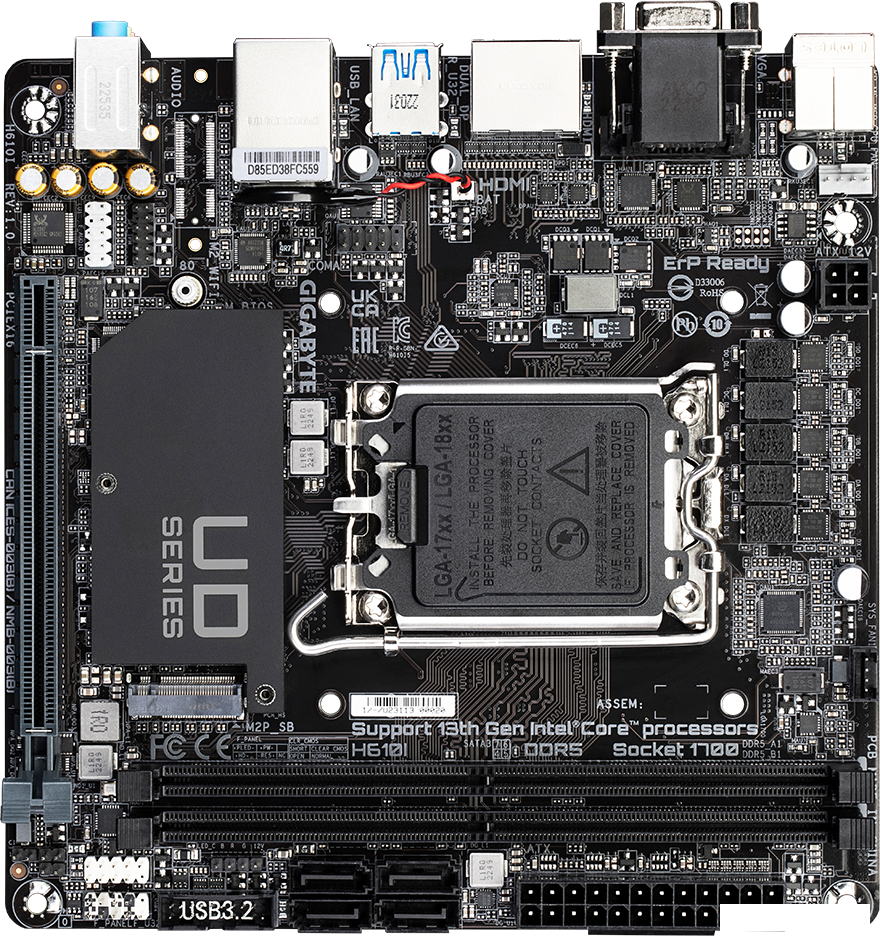 Материнская плата Gigabyte H610I (rev. 1.0)