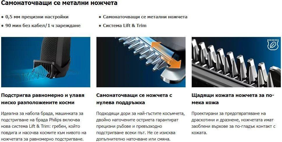 Триммер для бороды и усов Philips BT3239/15