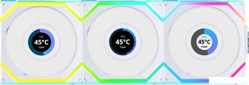 Комплект вентиляторов для корпуса с контроллером Lian Li Uni Fan SL 120 Wireless LCD Reverse G99.12RSLLCD1W3W.R0