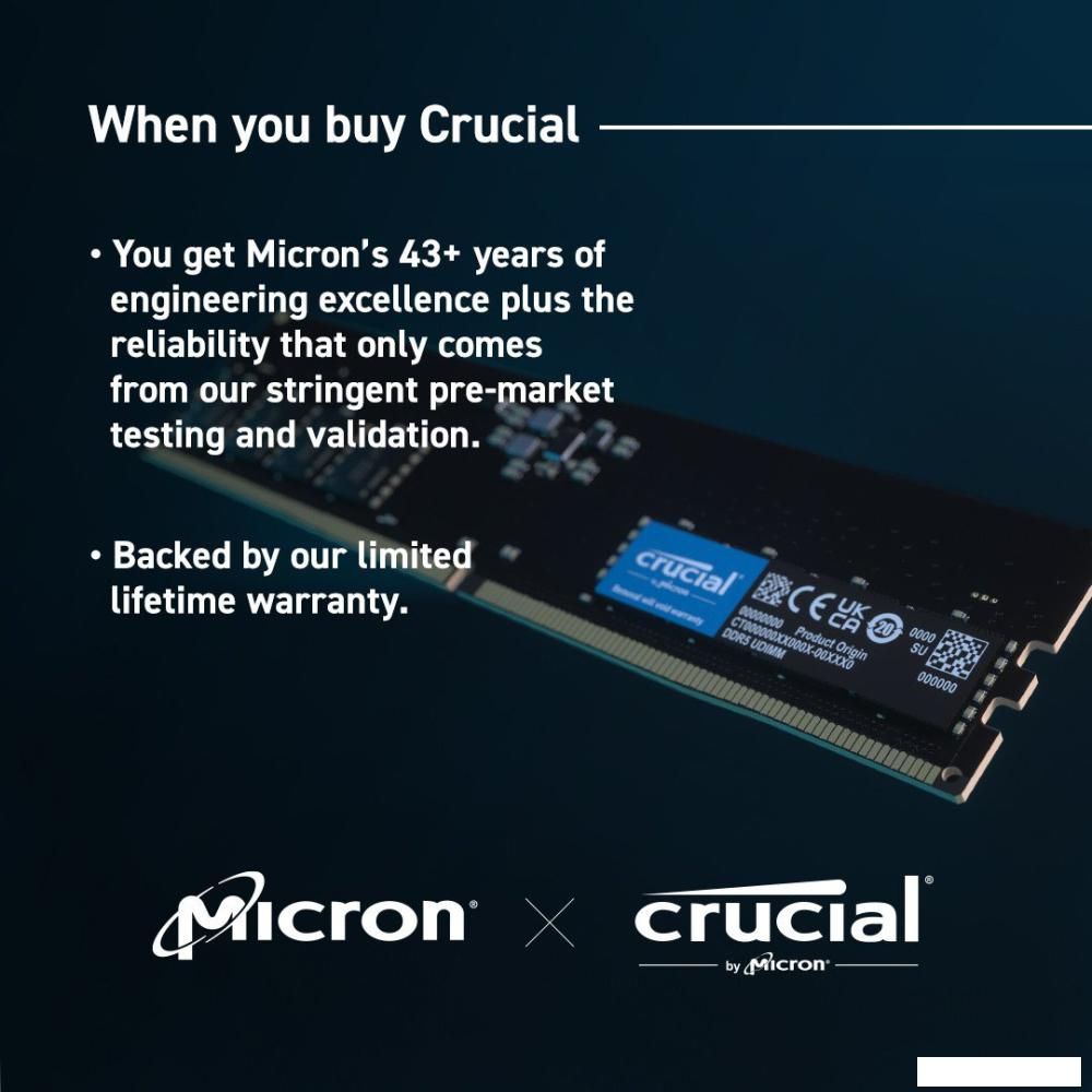 Оперативная память Crucial 2x32ГБ DDR5 5600 МГц CT2K32G56C46U5