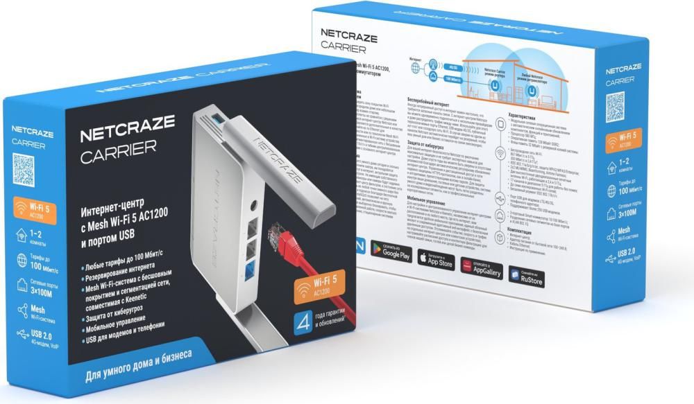 4G Wi-Fi роутер Netcraze Carrier NC-1721