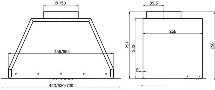 Вытяжки Elikor Врезной блок Flat 52П-650-К3Д (черный) (954638)