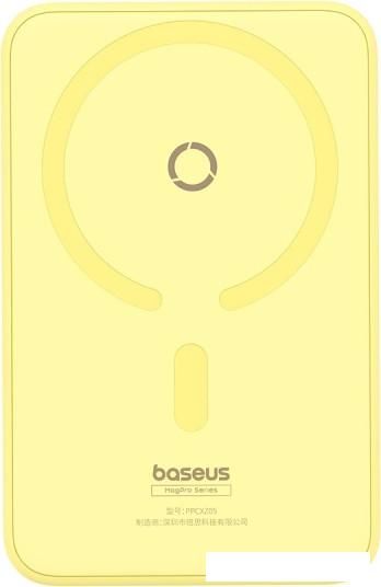 Внешний аккумулятор Baseus MagPro Magnetic Bracket Wireless Fast-Charging Power Bank 20W 5000mAh (желтый)